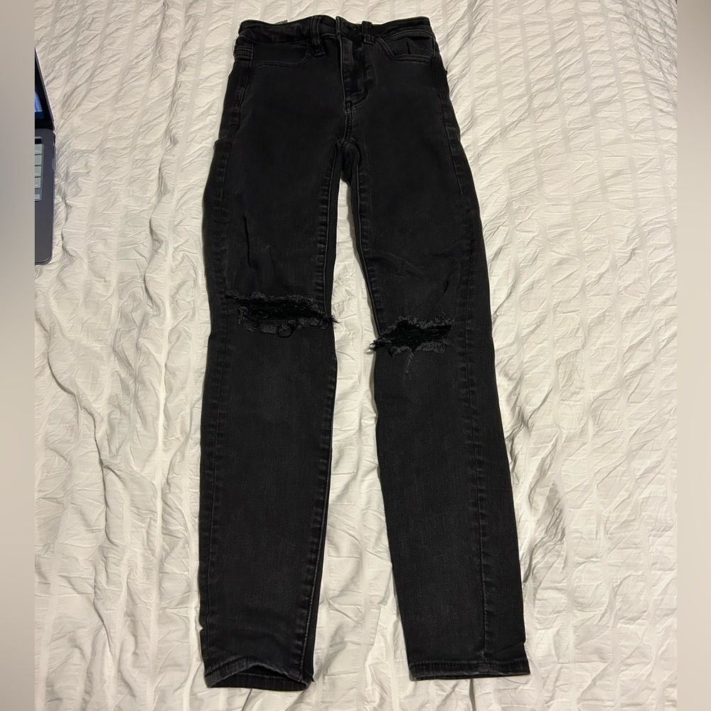 American Eagle Outfitters Black Super High Rise Jeggings